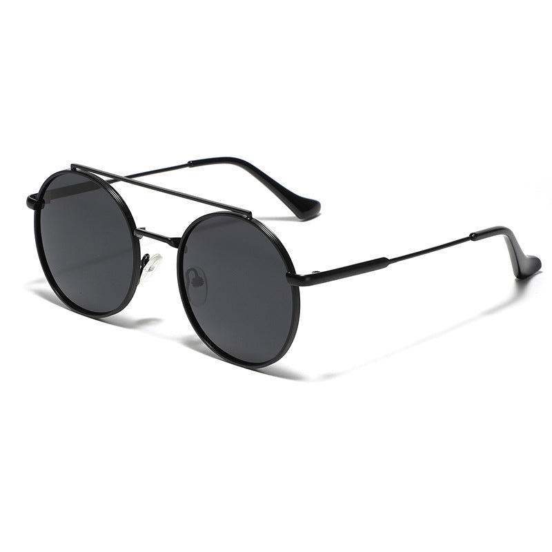 Women's round sunglasses with stylish metal frame Stornfield