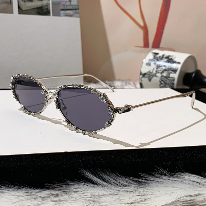Women's exclusive sunglasses with sparkling rhinestone embellishment and elegant metal frame Stornfield
