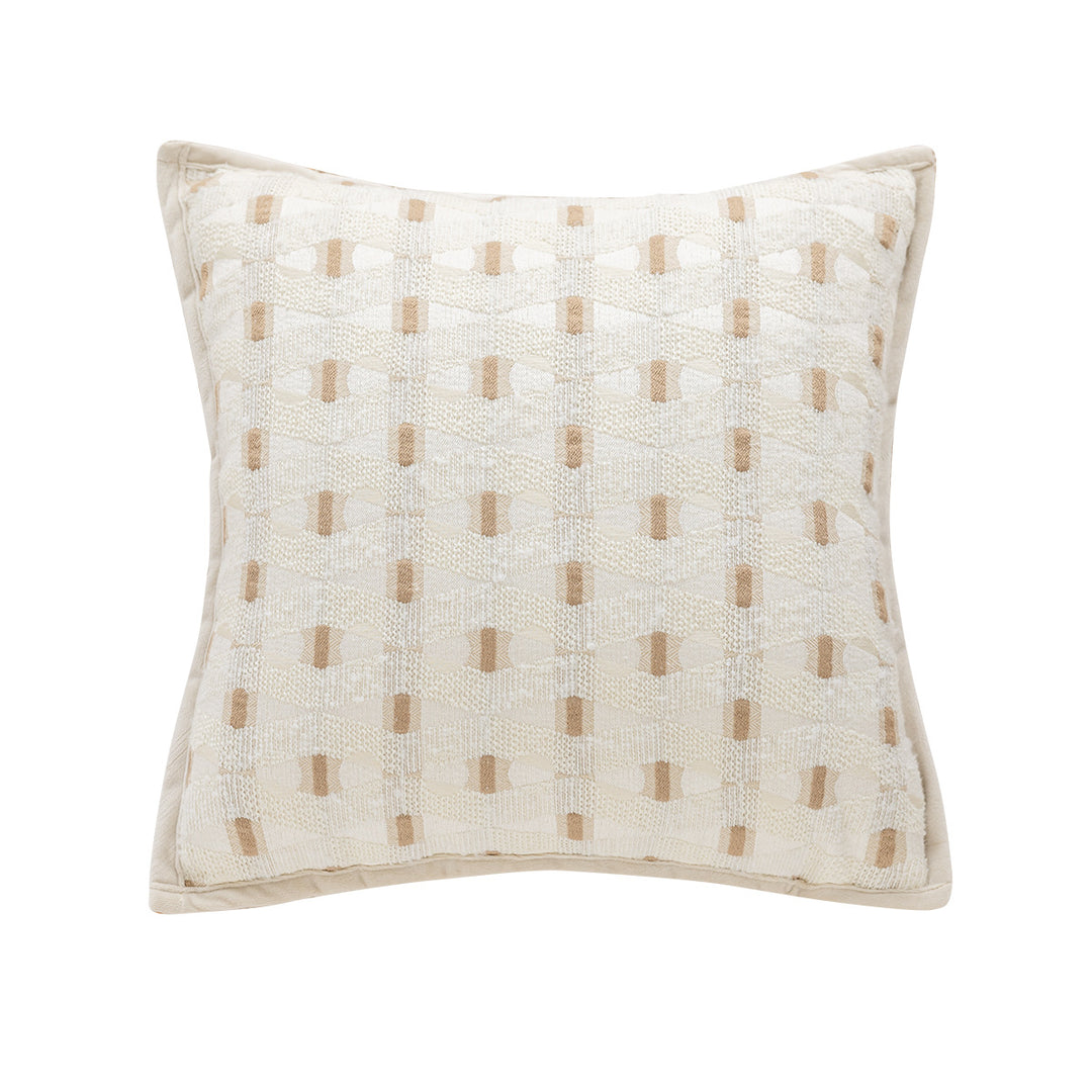 Decorative cushion with geometric pattern