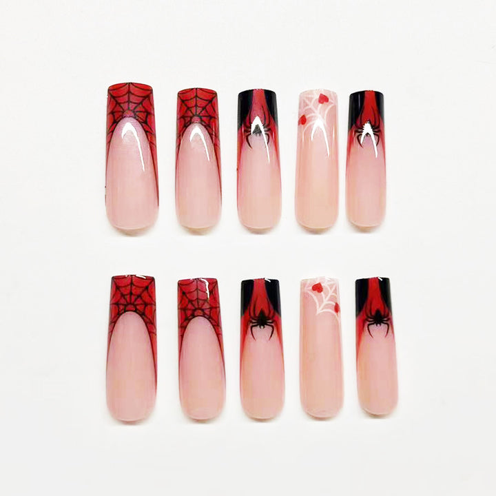 Artistic Spider Web Acrylic Nail Enhancements Stornfield