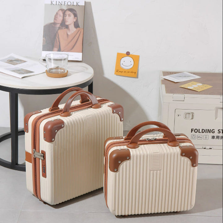 hard-shell cosmetic travel case with double top handles and reinforced corner protectors Stornfield
