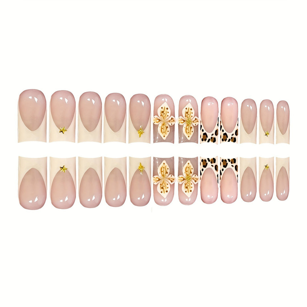 Decorative 3D Floral Press-On Nail Art Stornfield