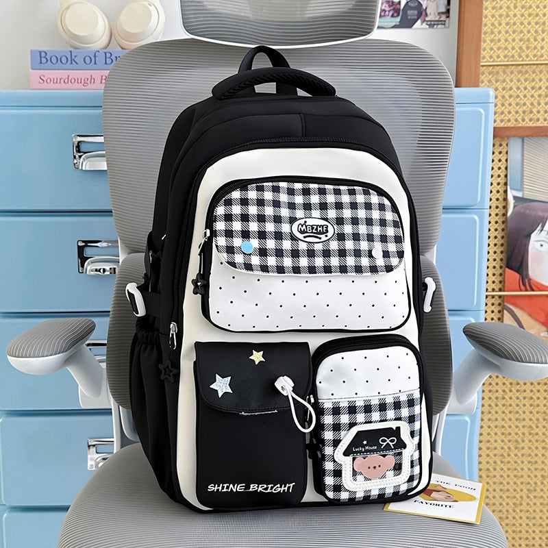 Multi-Pocket Travel Backpack with Cute Character Accents Stornfield