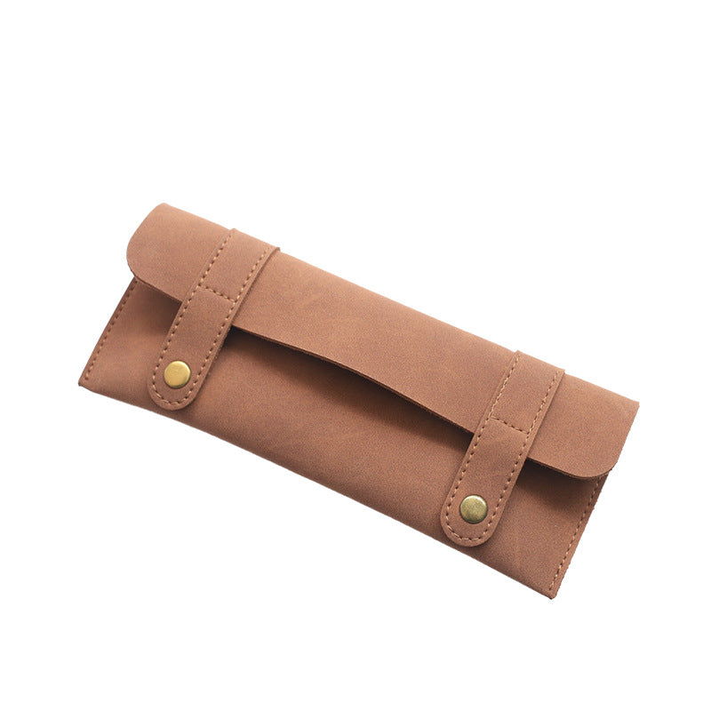 Stylish Leather Pen Roll Organizer