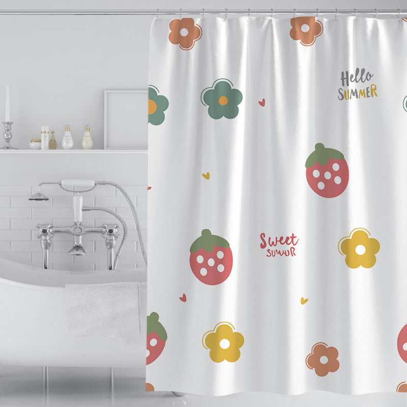 Women's Playful Summer-Themed Shower Curtain Stornfield