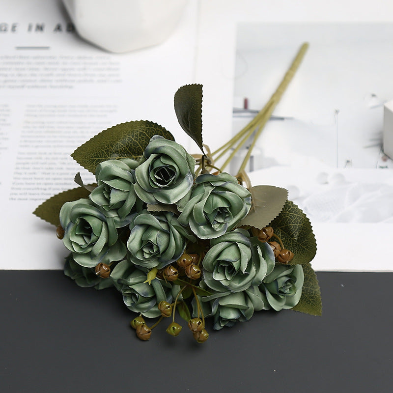Decorative Silk Rose Bouquet for Home Decor