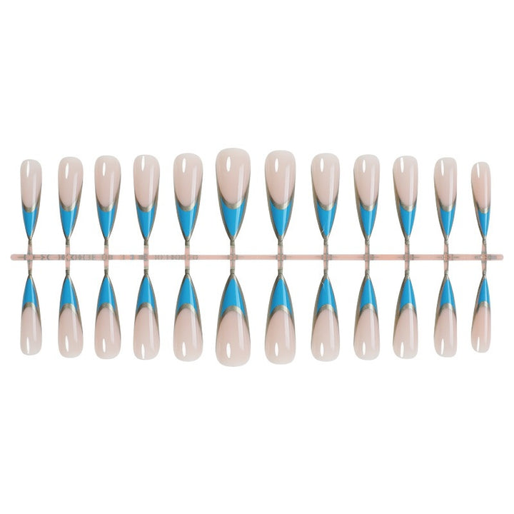 Acrylic nail set with stylish, asymmetrical designs Stornfield