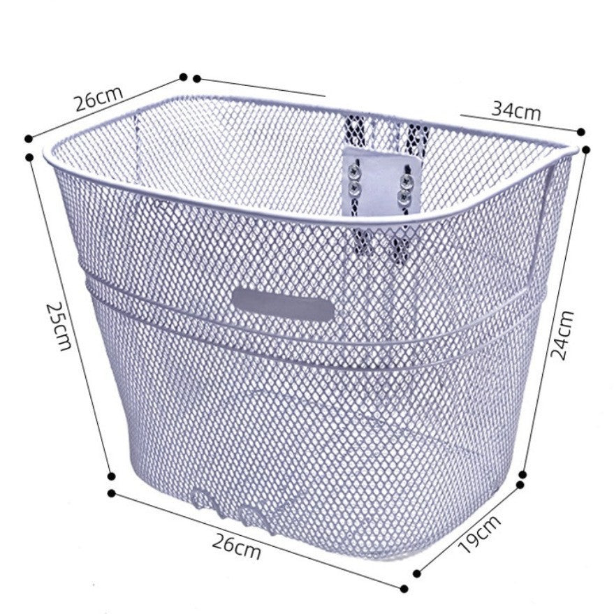 front-mount mesh bicycle basket with universal bracket Stornfield