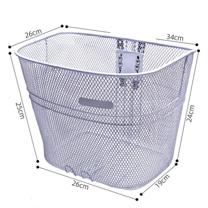 front-mount mesh bicycle basket with universal bracket Stornfield