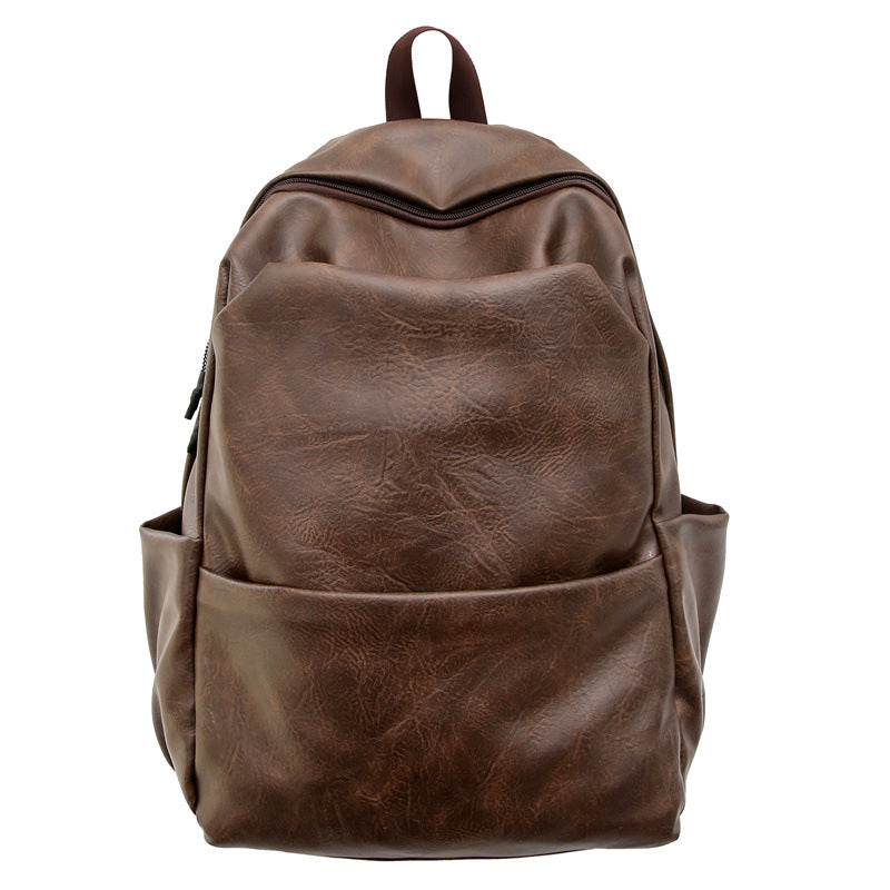 Sleek Textured Leather Backpack Stornfield