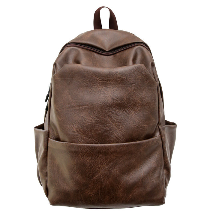 Sleek Textured Leather Backpack Stornfield