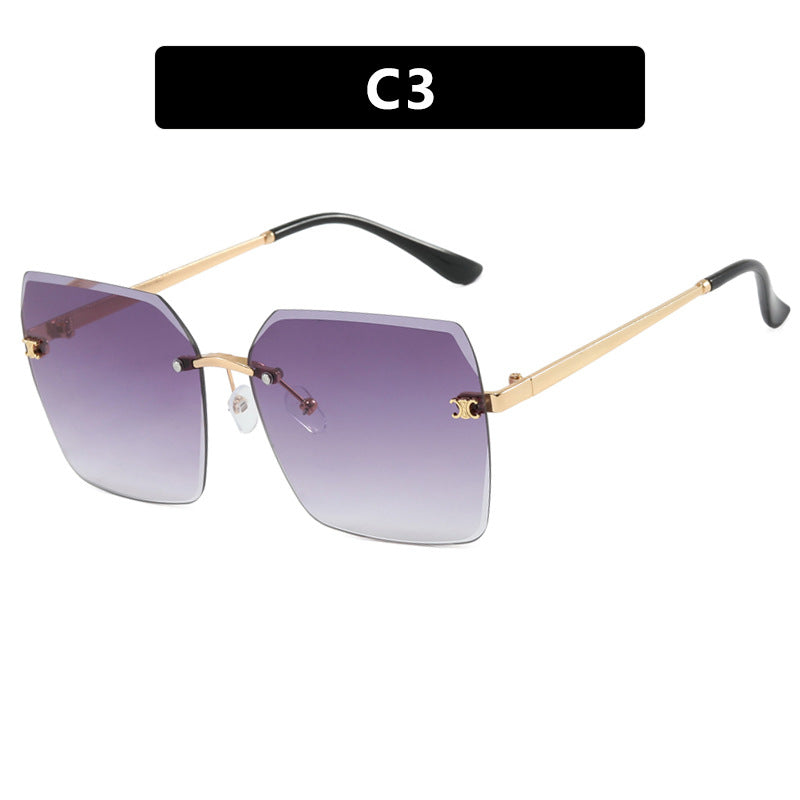 Women's square sunglasses in modern design with delicate metal frame Stornfield
