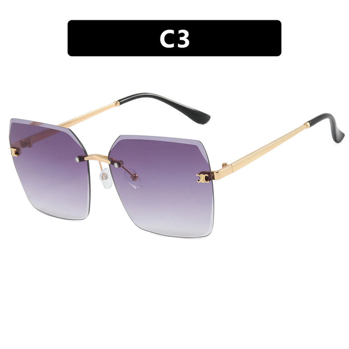 Women's square sunglasses in modern design with delicate metal frame Stornfield