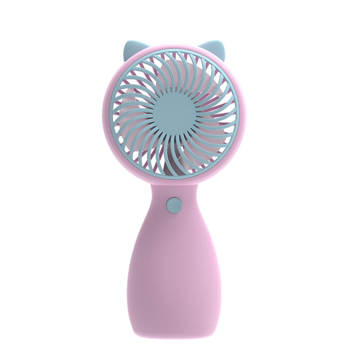 Unisex Portable Kids Hand Fan with Cute Cat Design Stornfield