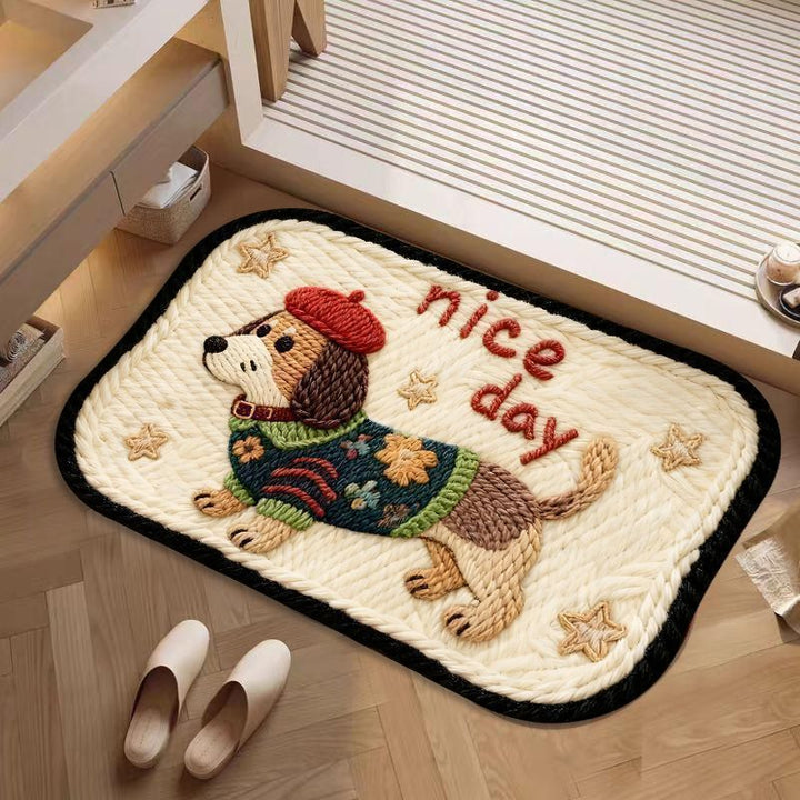 Cute Corgi-Themed Plush Area Rug