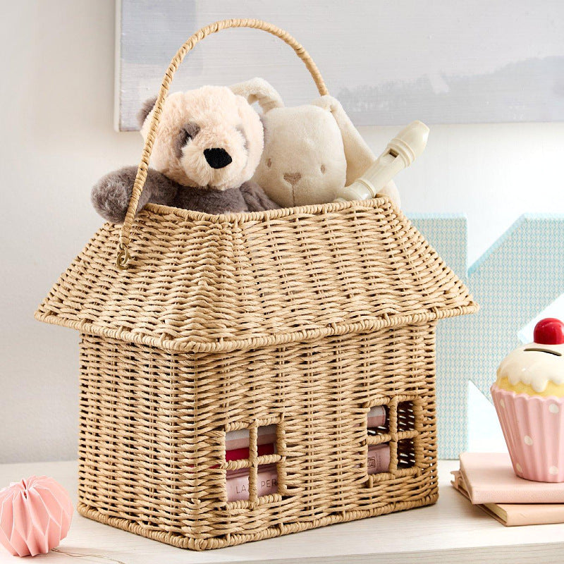 Playful storage basket in the shape of a house Stornfield