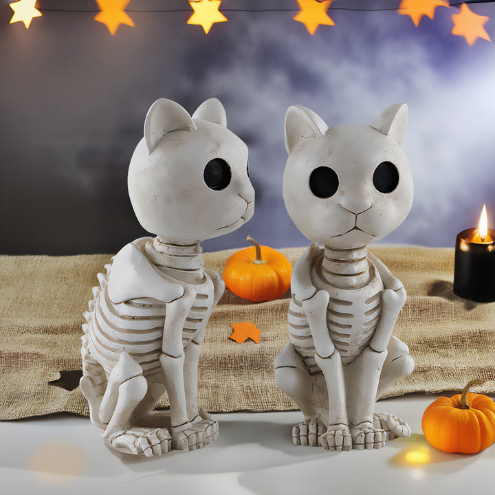 Decorative Skeleton Cat Figurine