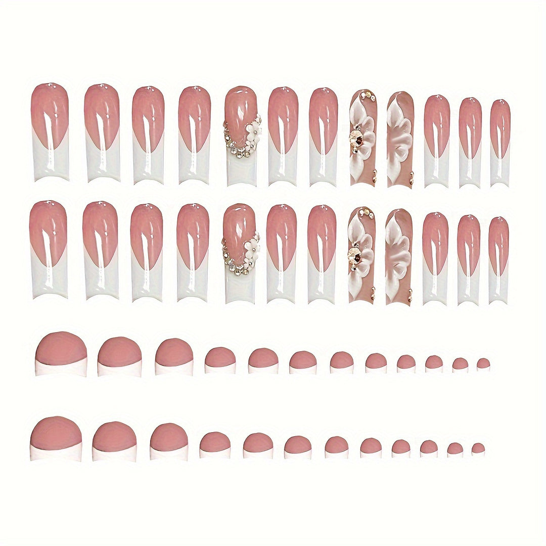 Decorative Artistic Press-On Nail Set Stornfield