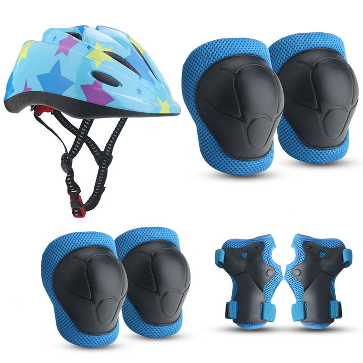 Children's Colorful Safety Helmet and Protective Gear Set Stornfield