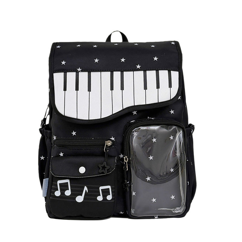 Piano-Themed Casual Backpack Stornfield