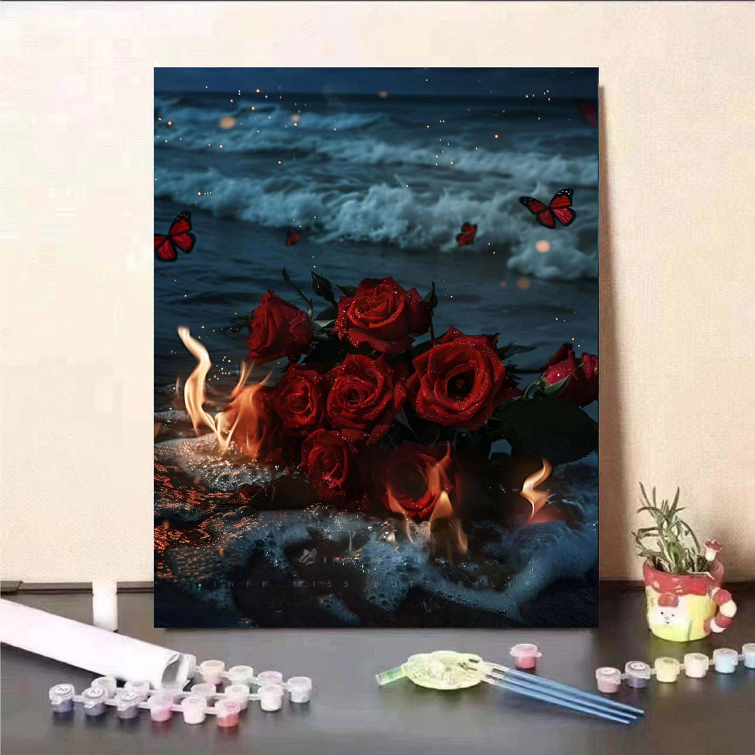 Floral Fantasy Paint by Numbers Wall Art Stornfield