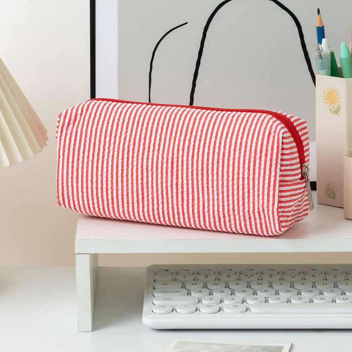 Striped Zippered Pencil Case Bag Stornfield