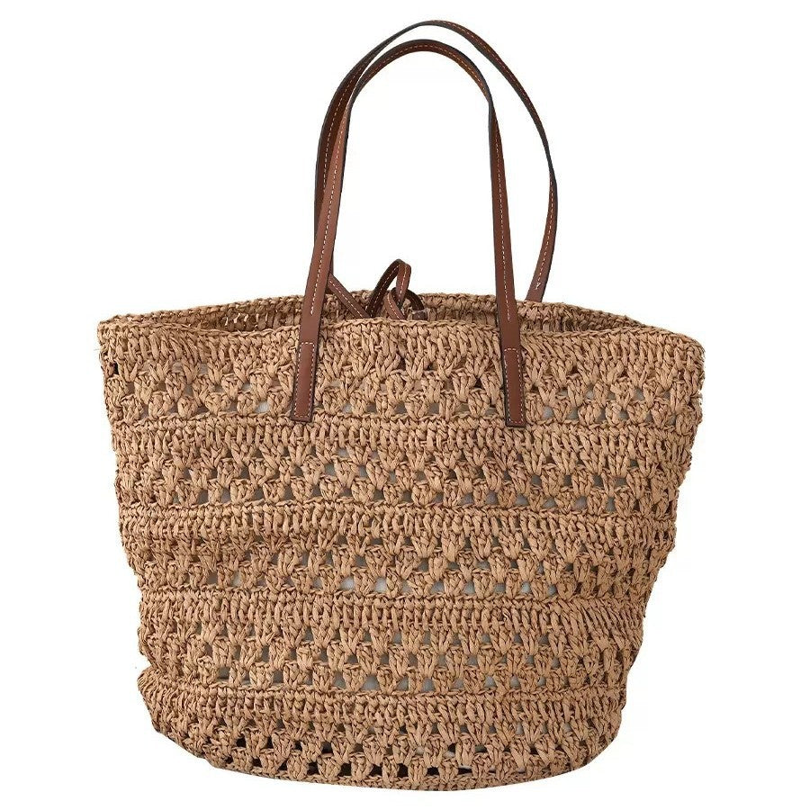 Large Basket Shopper Made of Handwoven Natural Material Stornfield