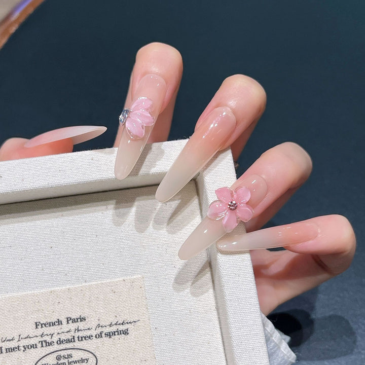 Floral-Design Press-On Nail Extensions Stornfield