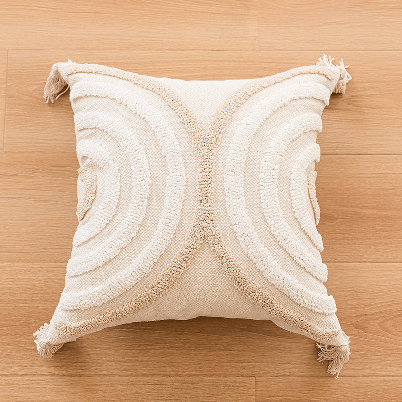 Texture Circular Accent Pillow