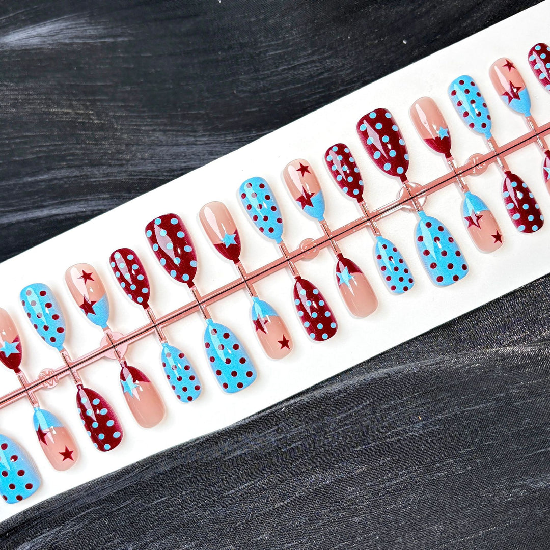 Playful Themed Press-On Nail Art Set