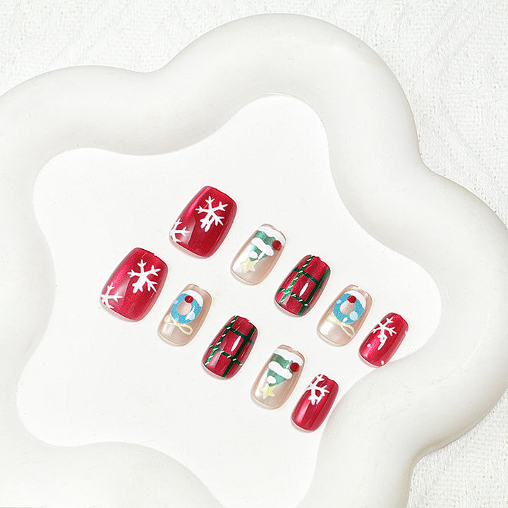 Holiday-Themed Press-On Nail Art Set Stornfield