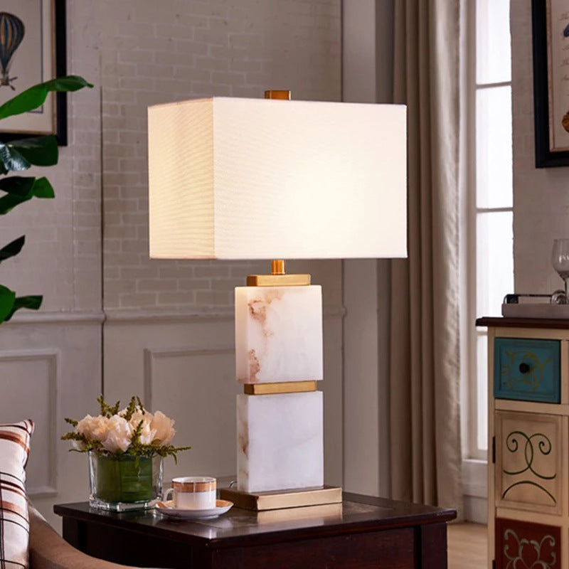 Modern Decorative Table Lamp with Marble Base and Elegant Shade