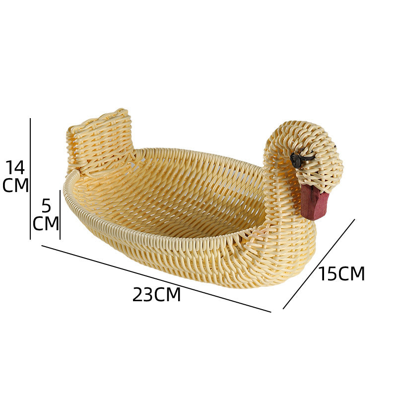 Unisex Braided Decoration Basket in Duck Shape Stornfield