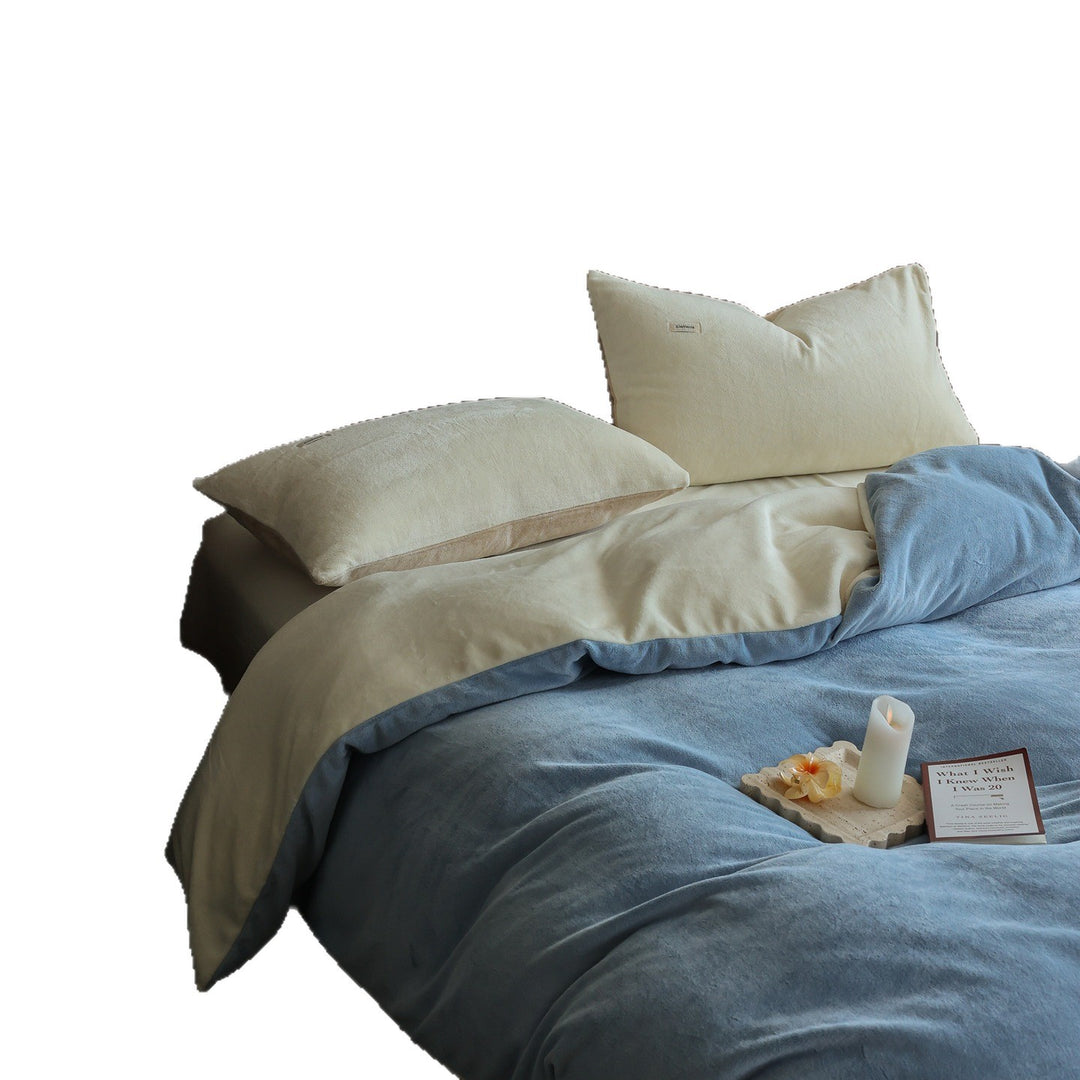 Similar microfiber duvet cover set with ultra-soft velour finish and pillowcases