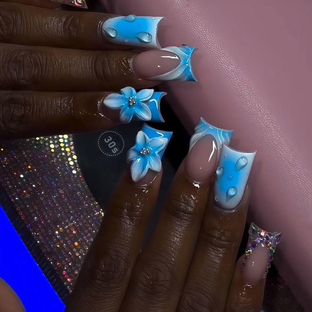 Artistic Long Press-On Nail Extensions Stornfield