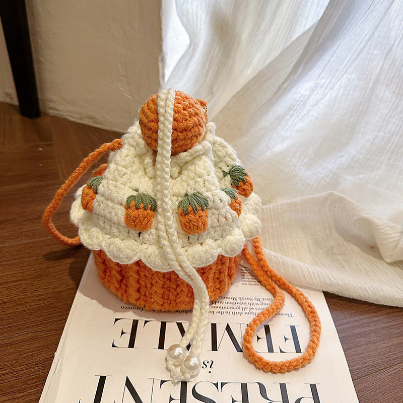 Festive Cupcake-Shaped Crochet Mini Bag