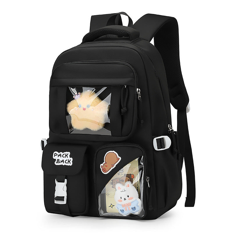 Playful backpack with transparent compartments Stornfield
