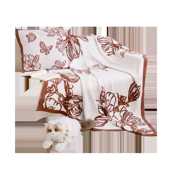 Women's Decorative Throw Blanket with Floral Design Stornfield