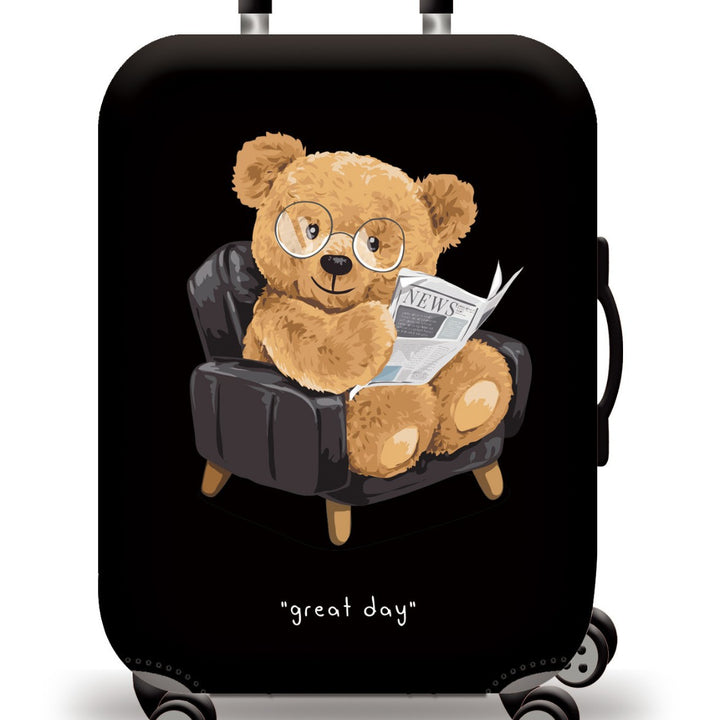Unisex nan Kids Trolley Suitcase with cute teddy bear design, hard shell, telescopic handle and four swivel wheels Stornfield