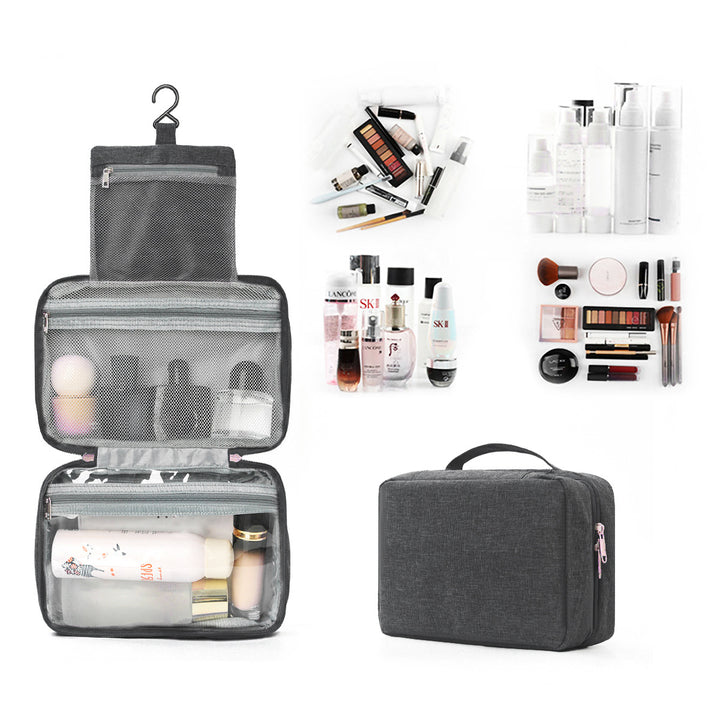 Travel toiletry bag with hooks and multiple compartments Stornfield