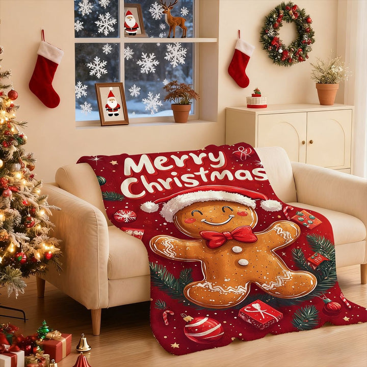 Artistic Wolf-Themed Fleece Blanket