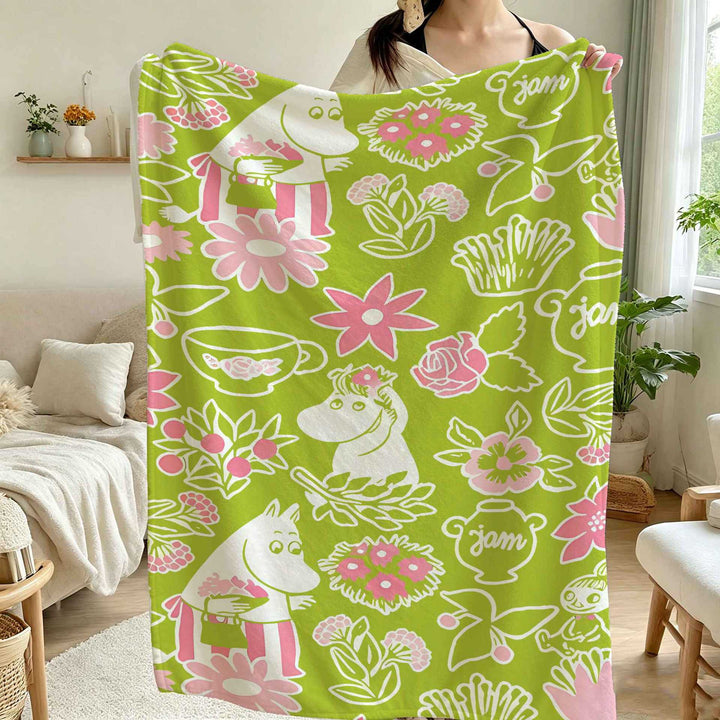 Cartoon-Themed Fleece Throw