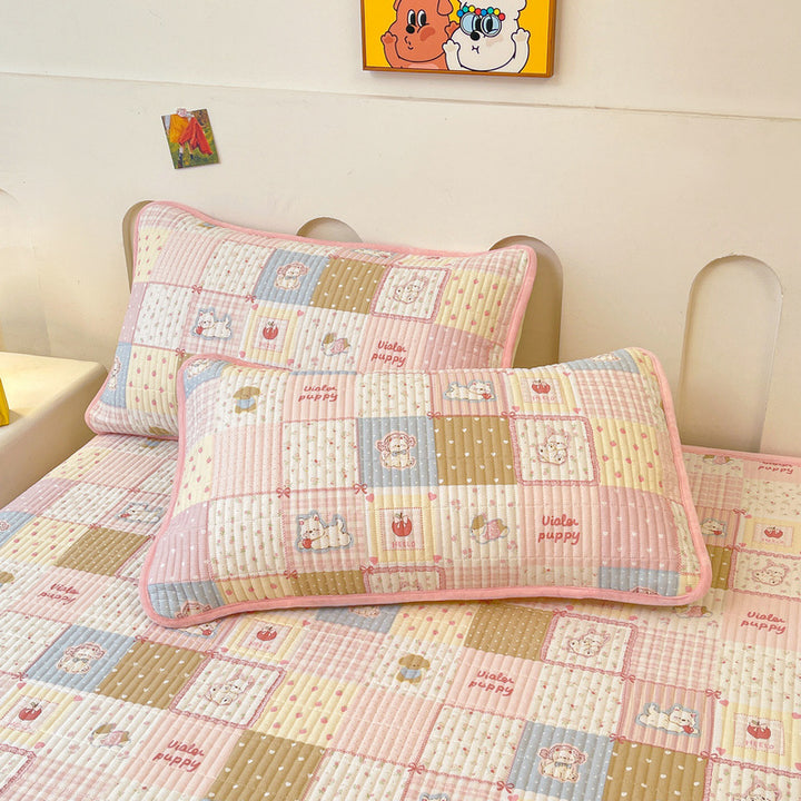 Floral Patterned Quilted Bed Cover Set