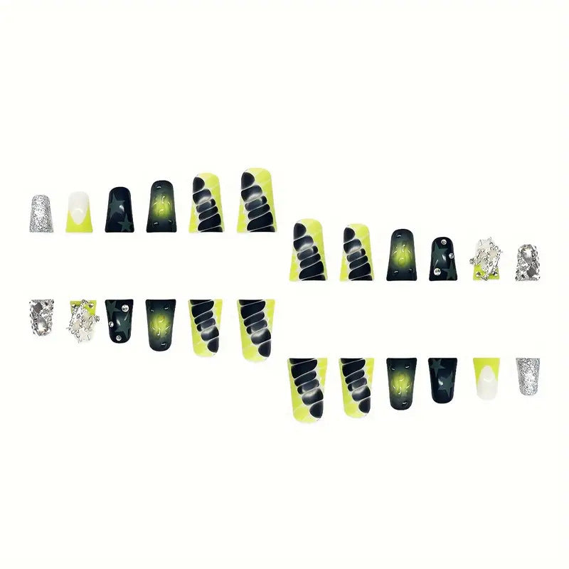 Creative Star-Embellished Press-On Nail Art Stornfield