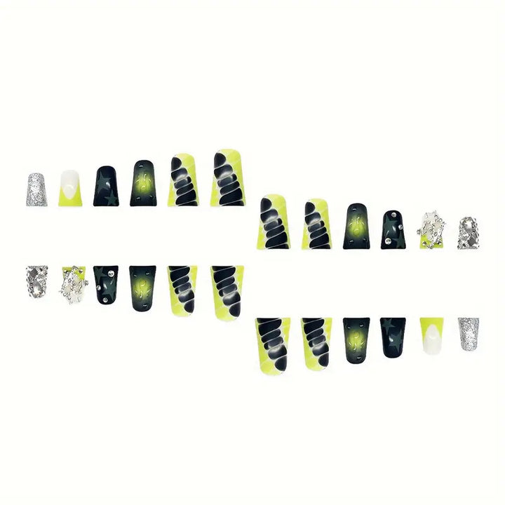 Creative Star-Embellished Press-On Nail Art Stornfield
