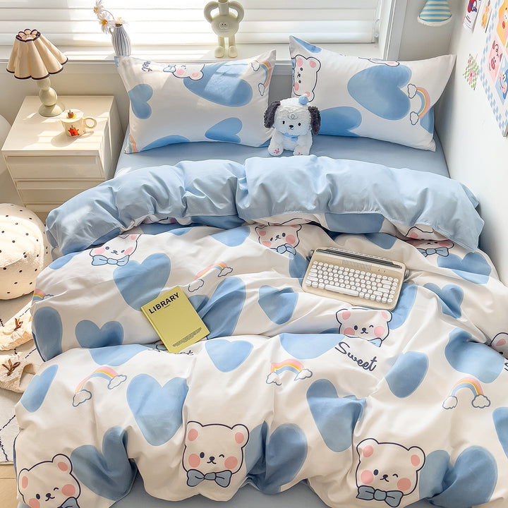 Comforting Bunny Print Bedding Set