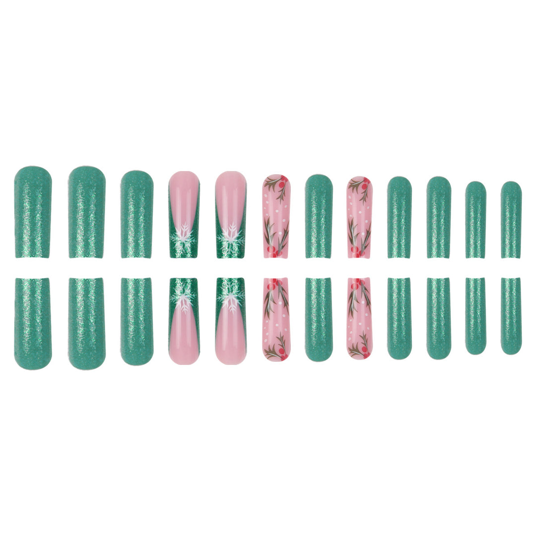 Festive Themed Press-On Nail Art Set Stornfield