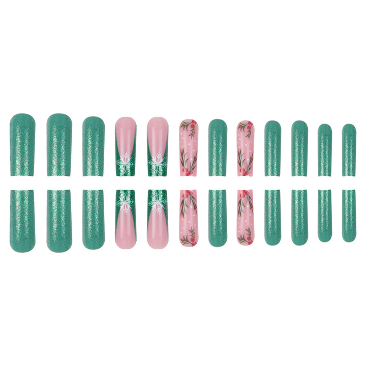 Festive Themed Press-On Nail Art Set Stornfield