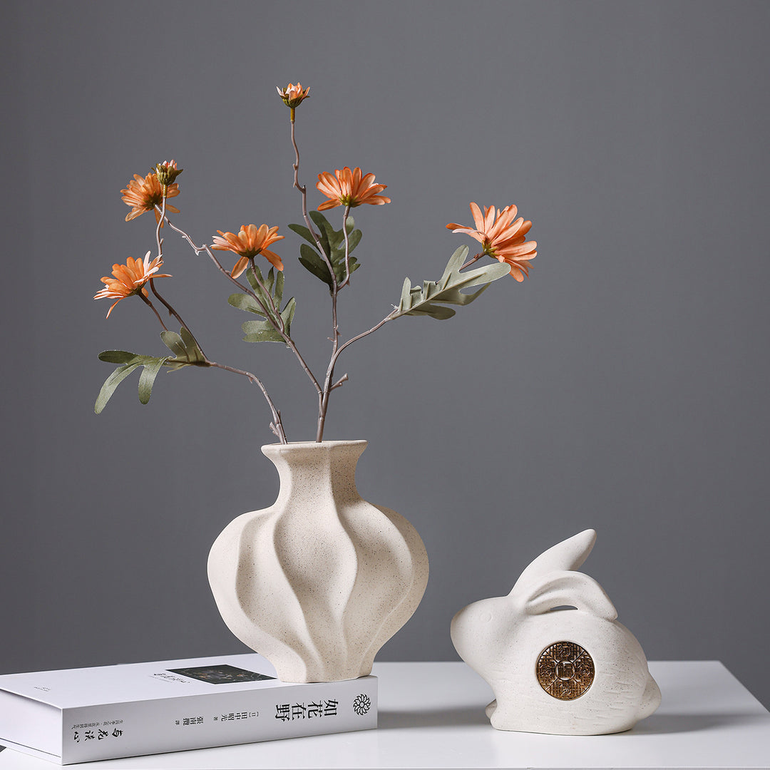 Sculptural Textured Ceramic Vase
