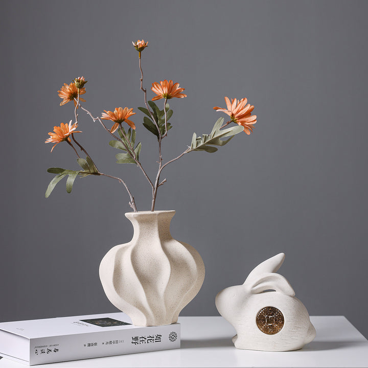 Sculptural Textured Ceramic Vase